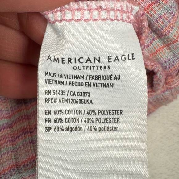 American Eagle Multicolored Striped Ribbed V Neck Tank Dress S - Picture 5 of 8